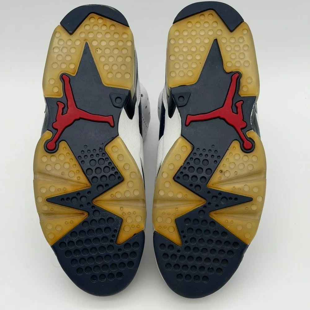 Jordan 6 Retro Olympic Midnight Navy 384664-130 Size 10.5 Solid Pair